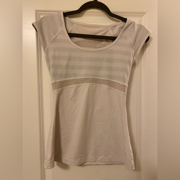 Rare Lululemon Top - White w/ Stripes - 4 - Picture 3 of 8